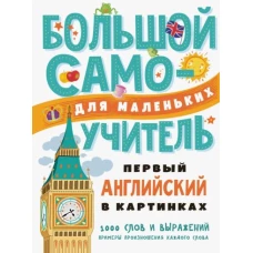 Первый английский в картинках. Большой самоучитель для маленьких. 1000 слов и выражений. Примеры произношения каждого слова