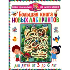 Большая книга новых лабиринтов. Для детей от 3 до 6 лет.