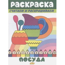  Раскраска Посуда 